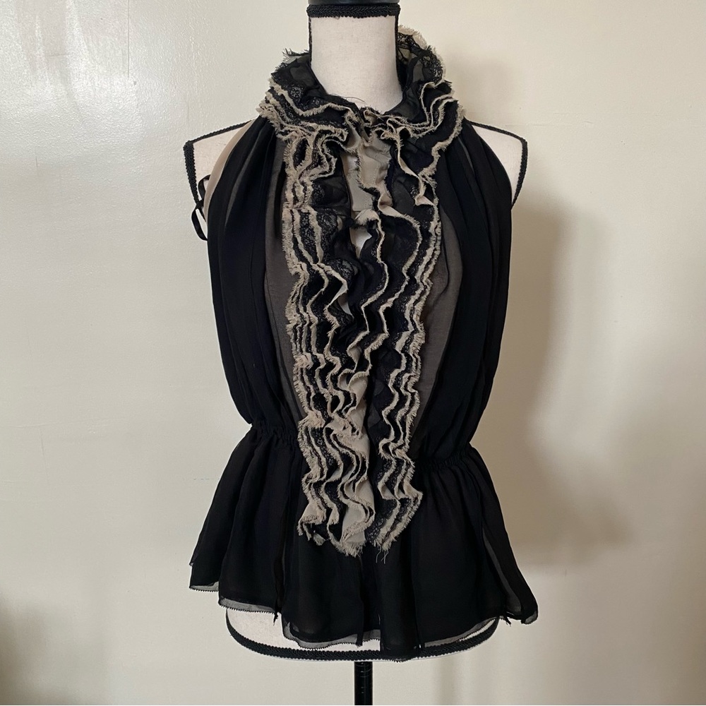 Robert Rodriguez for Neiman Marcus Ruffled Peplum Blouse